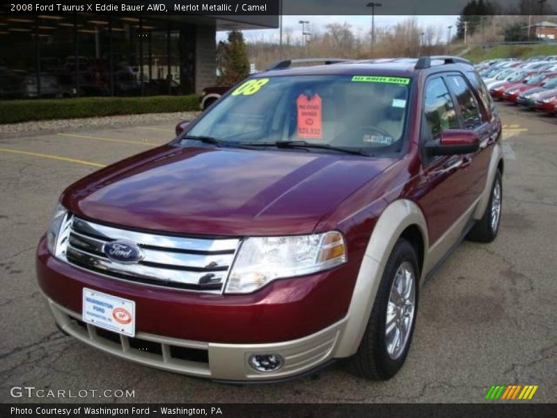 Merlot Metallic / Camel 2008 Ford Taurus X Eddie Bauer AWD