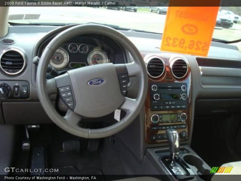 Merlot Metallic / Camel 2008 Ford Taurus X Eddie Bauer AWD
