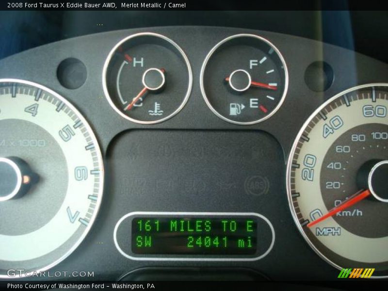 Merlot Metallic / Camel 2008 Ford Taurus X Eddie Bauer AWD