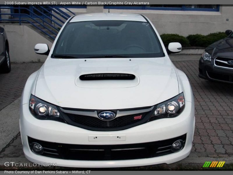 Aspen White / Carbon Black/Graphite Gray Alcantara 2008 Subaru Impreza WRX STi