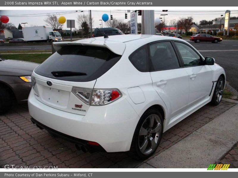 Aspen White / Carbon Black/Graphite Gray Alcantara 2008 Subaru Impreza WRX STi