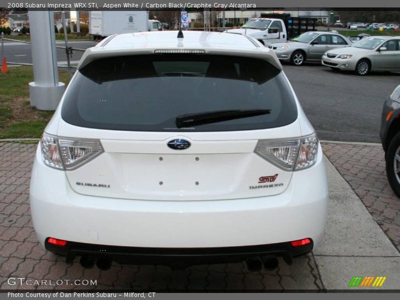 Aspen White / Carbon Black/Graphite Gray Alcantara 2008 Subaru Impreza WRX STi