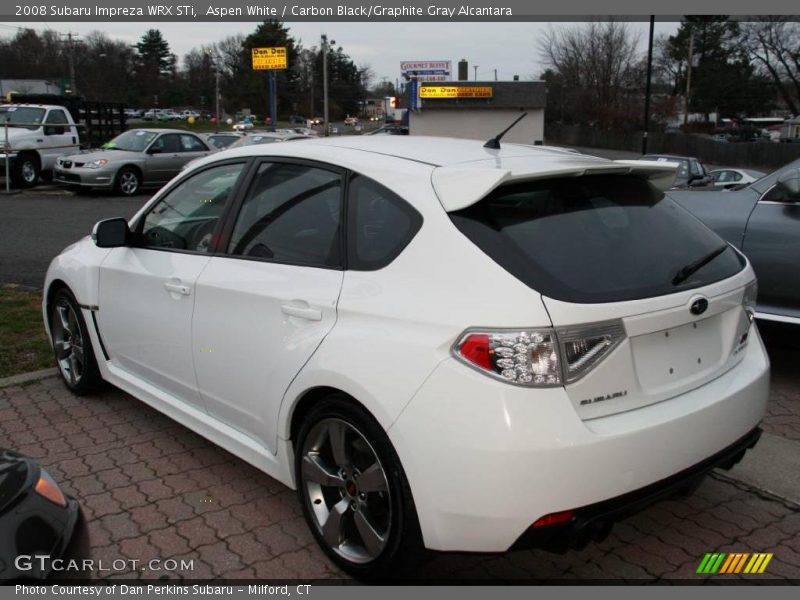 Aspen White / Carbon Black/Graphite Gray Alcantara 2008 Subaru Impreza WRX STi