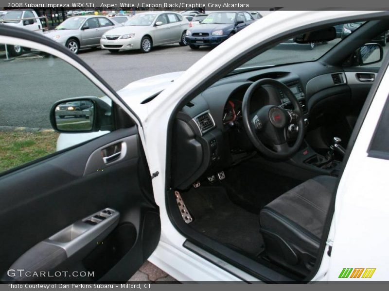 Aspen White / Carbon Black/Graphite Gray Alcantara 2008 Subaru Impreza WRX STi