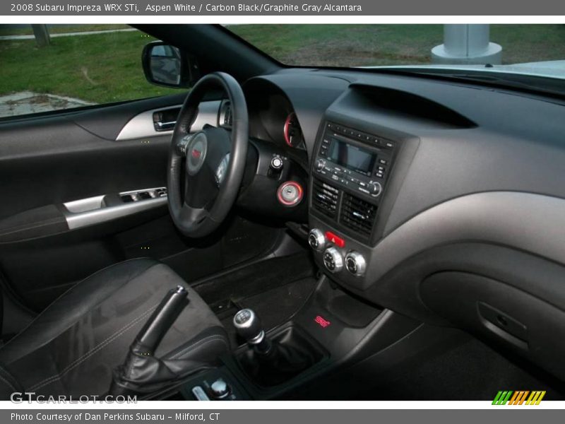 Aspen White / Carbon Black/Graphite Gray Alcantara 2008 Subaru Impreza WRX STi