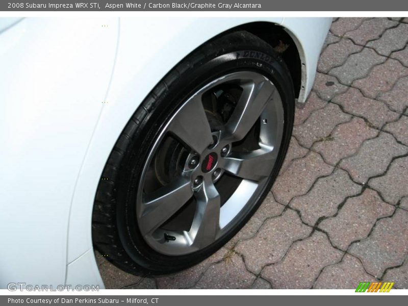 Aspen White / Carbon Black/Graphite Gray Alcantara 2008 Subaru Impreza WRX STi