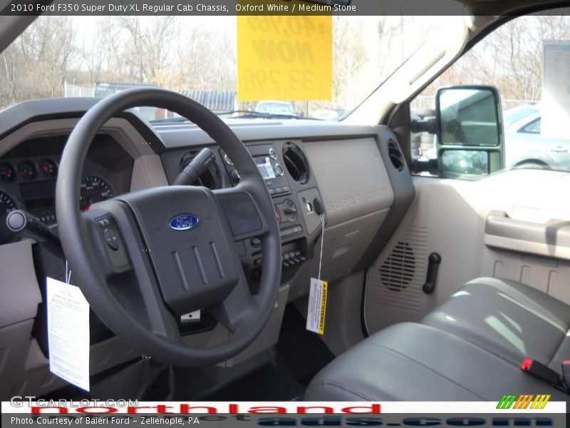 Oxford White / Medium Stone 2010 Ford F350 Super Duty XL Regular Cab Chassis