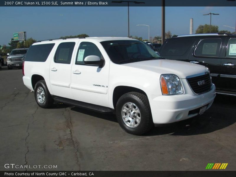 Summit White / Ebony Black 2007 GMC Yukon XL 1500 SLE