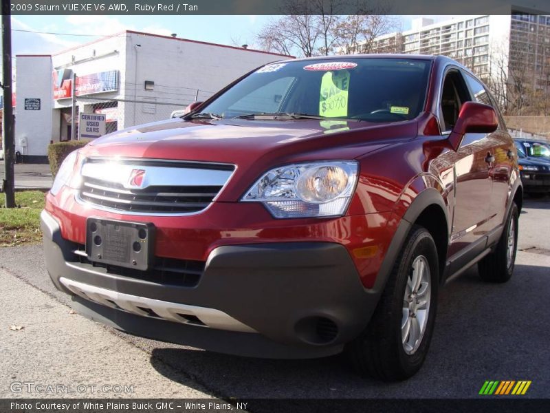 Ruby Red / Tan 2009 Saturn VUE XE V6 AWD
