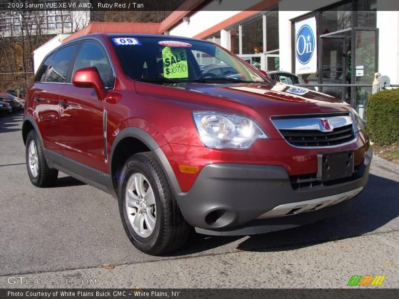 Ruby Red / Tan 2009 Saturn VUE XE V6 AWD