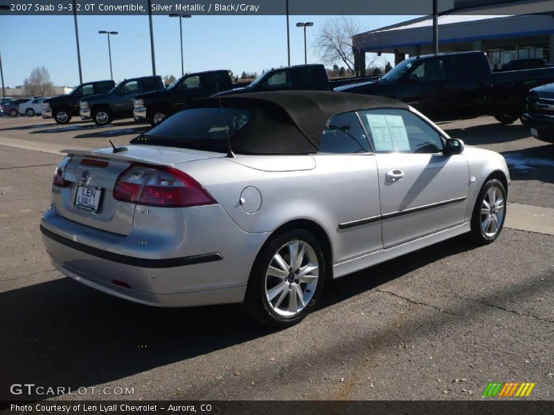 Silver Metallic / Black/Gray 2007 Saab 9-3 2.0T Convertible