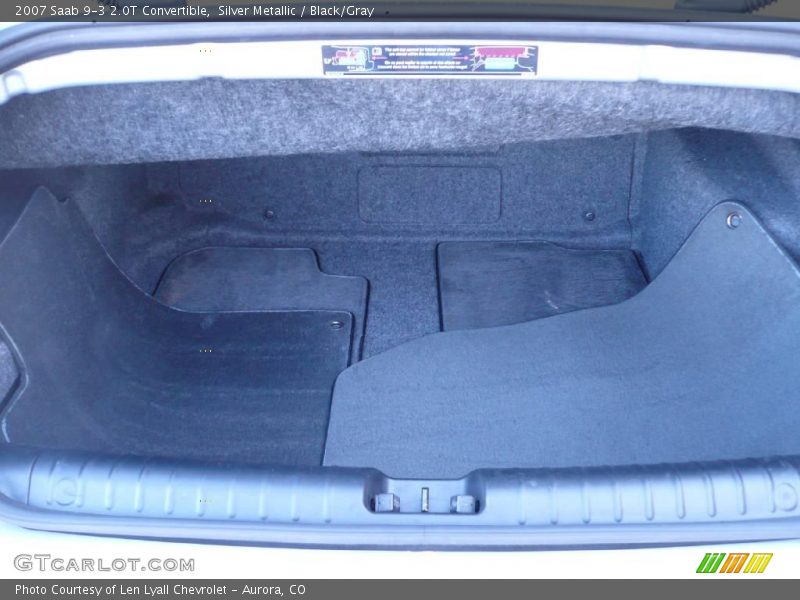 Silver Metallic / Black/Gray 2007 Saab 9-3 2.0T Convertible