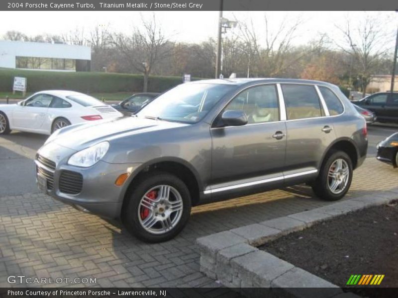 Titanium Metallic / Stone/Steel Grey 2004 Porsche Cayenne Turbo