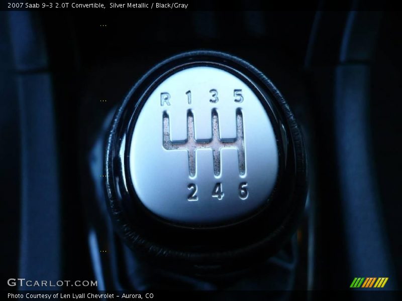 Silver Metallic / Black/Gray 2007 Saab 9-3 2.0T Convertible