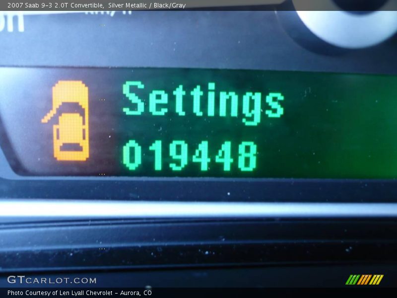 Silver Metallic / Black/Gray 2007 Saab 9-3 2.0T Convertible
