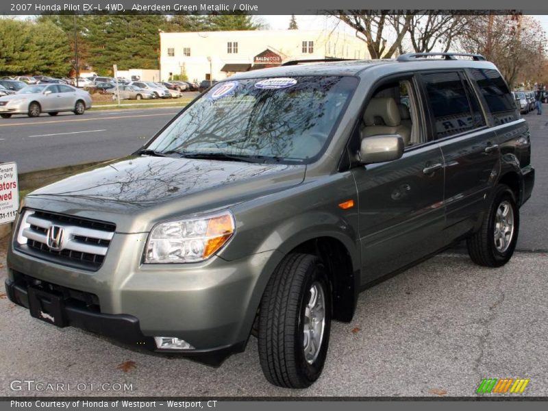Aberdeen Green Metallic / Olive 2007 Honda Pilot EX-L 4WD