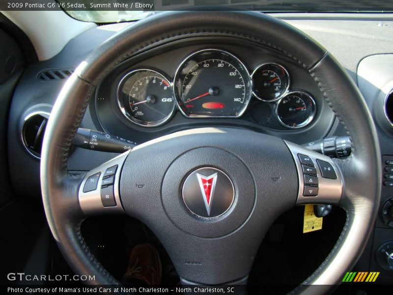 Summit White / Ebony 2009 Pontiac G6 V6 Sedan