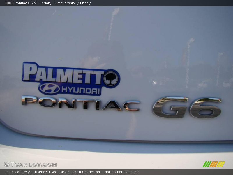 Summit White / Ebony 2009 Pontiac G6 V6 Sedan