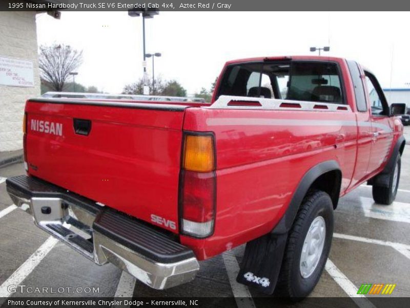 Aztec Red / Gray 1995 Nissan Hardbody Truck SE V6 Extended Cab 4x4