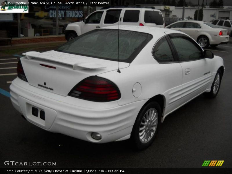 Arctic White / Dark Pewter 1999 Pontiac Grand Am SE Coupe