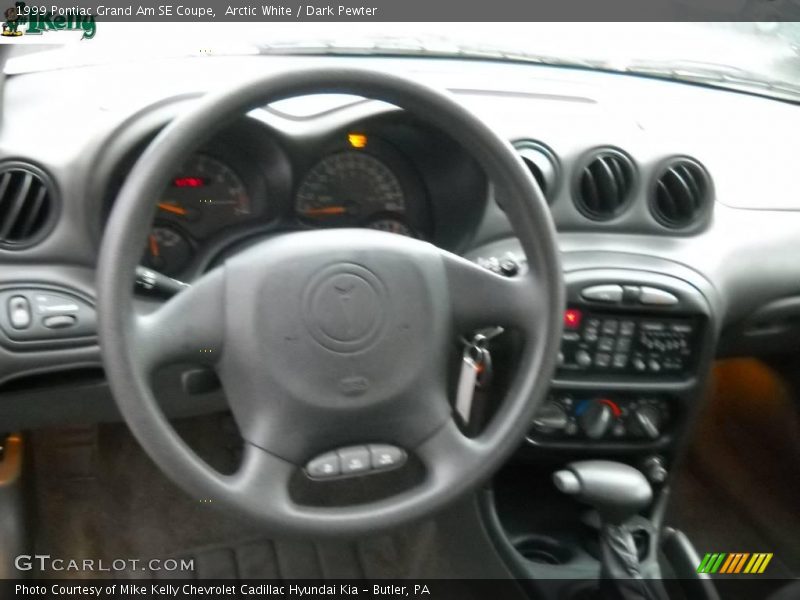 Arctic White / Dark Pewter 1999 Pontiac Grand Am SE Coupe