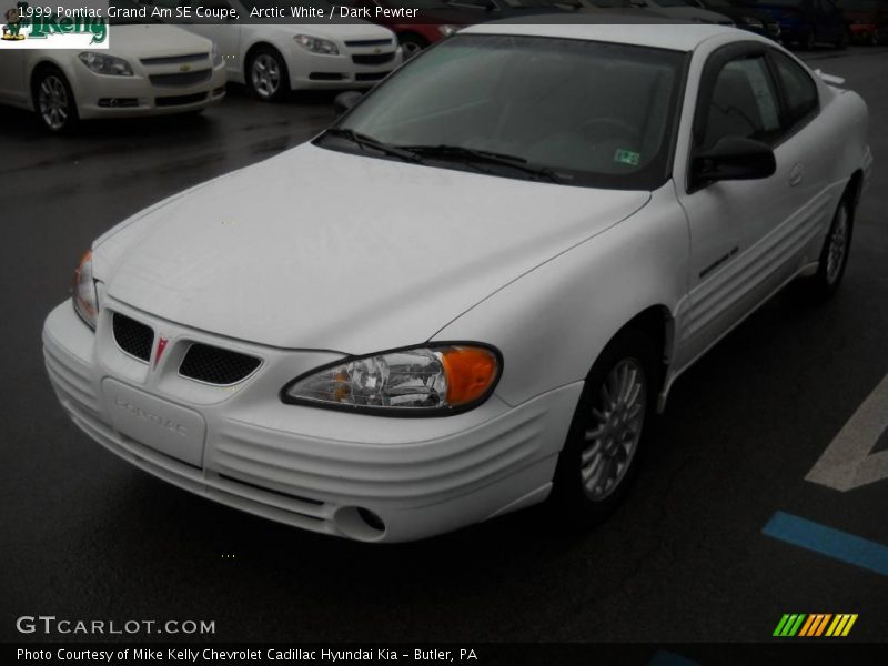Arctic White / Dark Pewter 1999 Pontiac Grand Am SE Coupe