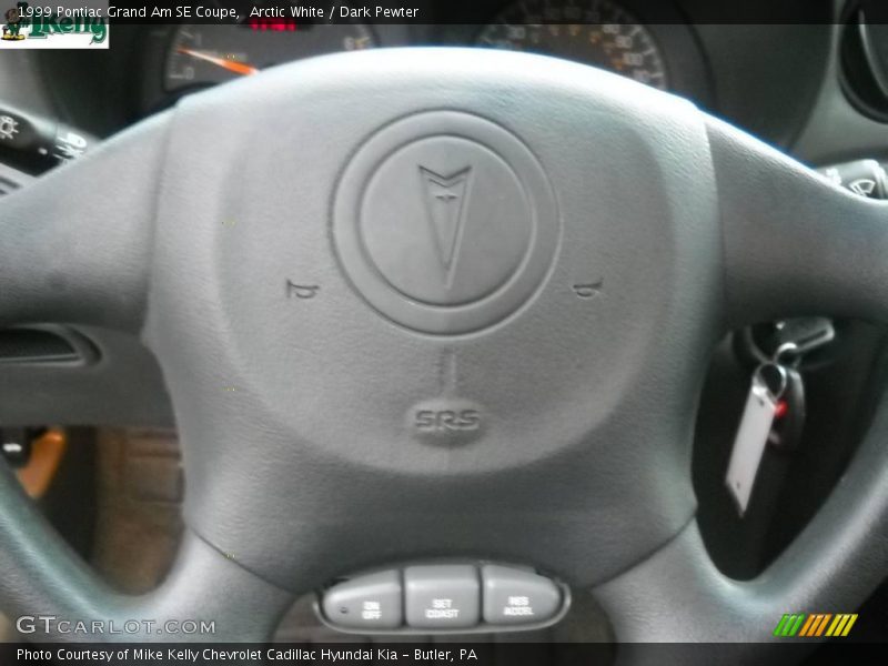 Arctic White / Dark Pewter 1999 Pontiac Grand Am SE Coupe