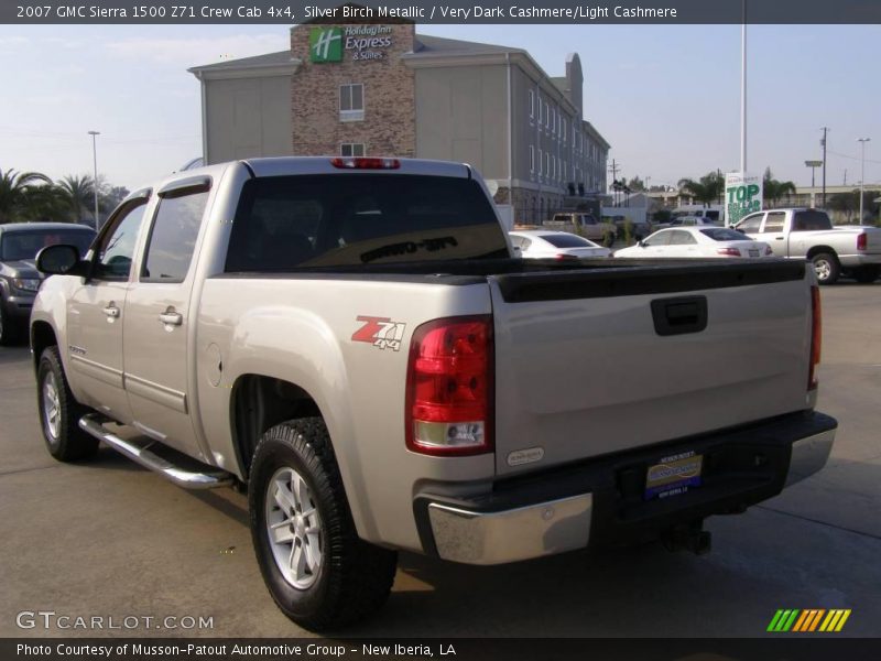 Silver Birch Metallic / Very Dark Cashmere/Light Cashmere 2007 GMC Sierra 1500 Z71 Crew Cab 4x4