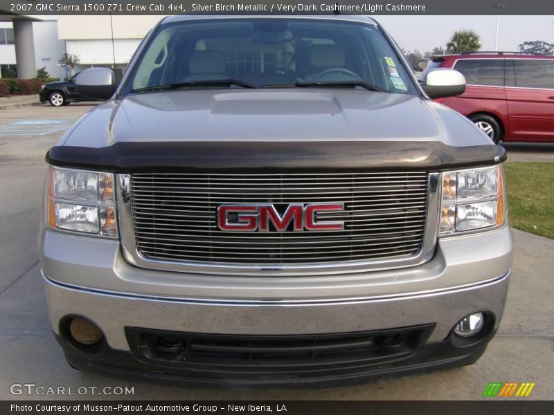 Silver Birch Metallic / Very Dark Cashmere/Light Cashmere 2007 GMC Sierra 1500 Z71 Crew Cab 4x4