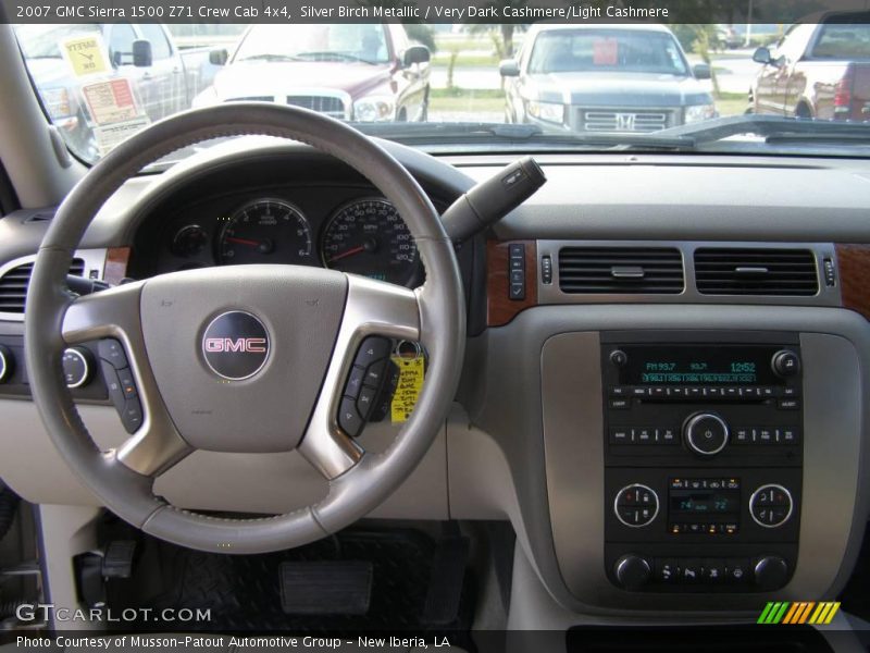 Silver Birch Metallic / Very Dark Cashmere/Light Cashmere 2007 GMC Sierra 1500 Z71 Crew Cab 4x4