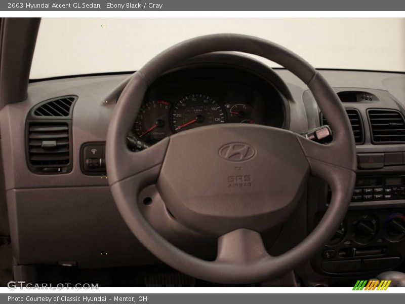 Ebony Black / Gray 2003 Hyundai Accent GL Sedan