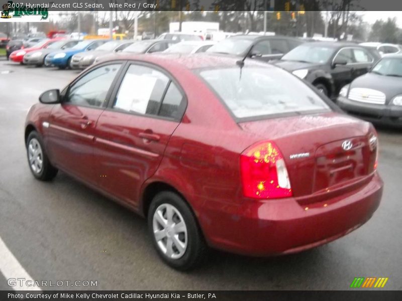 Wine Red / Gray 2007 Hyundai Accent GLS Sedan