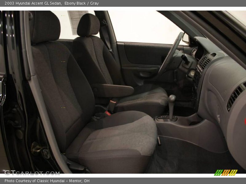 Ebony Black / Gray 2003 Hyundai Accent GL Sedan