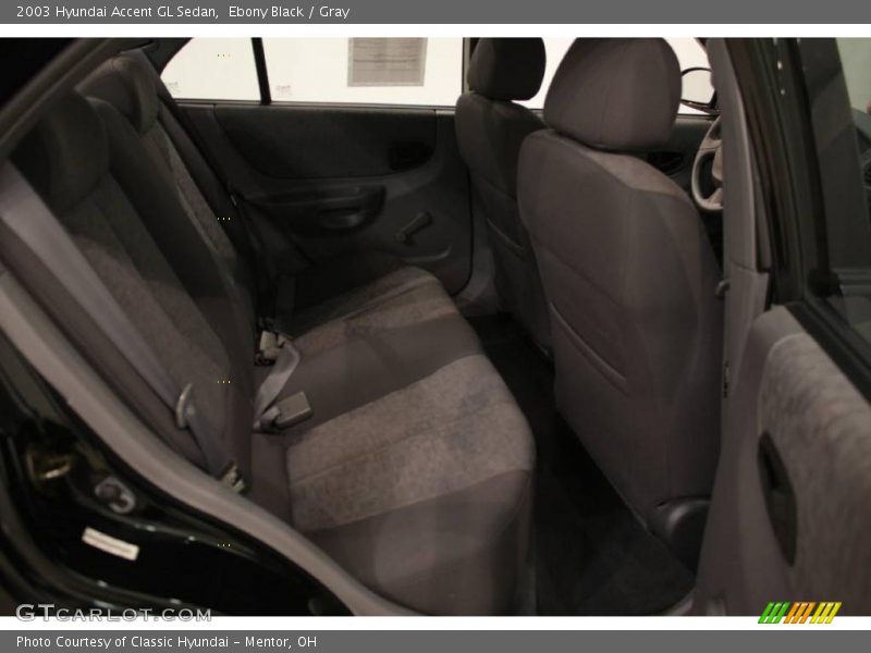 Ebony Black / Gray 2003 Hyundai Accent GL Sedan