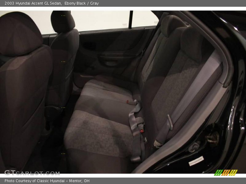 Ebony Black / Gray 2003 Hyundai Accent GL Sedan