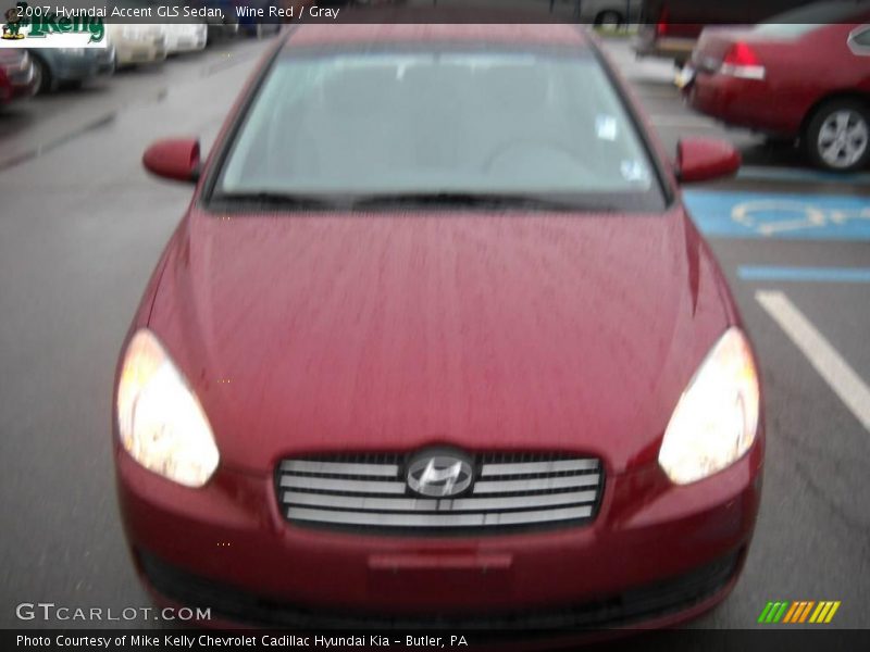 Wine Red / Gray 2007 Hyundai Accent GLS Sedan