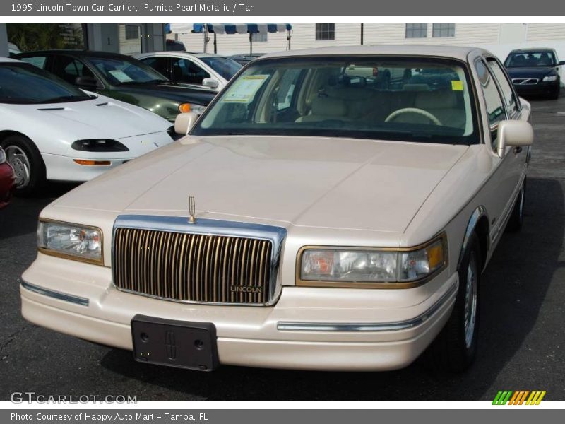 Pumice Pearl Metallic / Tan 1995 Lincoln Town Car Cartier