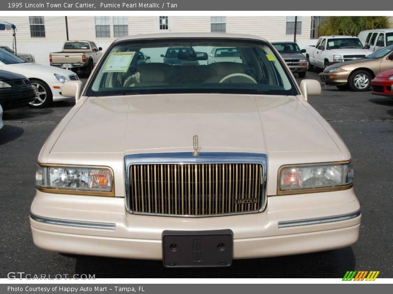 Pumice Pearl Metallic / Tan 1995 Lincoln Town Car Cartier