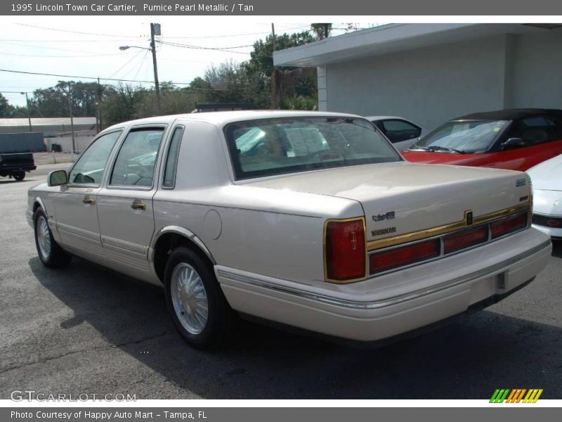 Pumice Pearl Metallic / Tan 1995 Lincoln Town Car Cartier