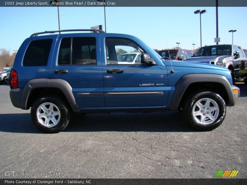 Atlantic Blue Pearl / Dark Slate Gray 2003 Jeep Liberty Sport