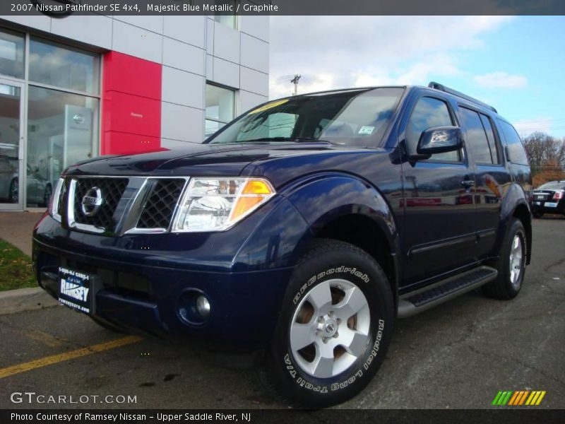 Majestic Blue Metallic / Graphite 2007 Nissan Pathfinder SE 4x4