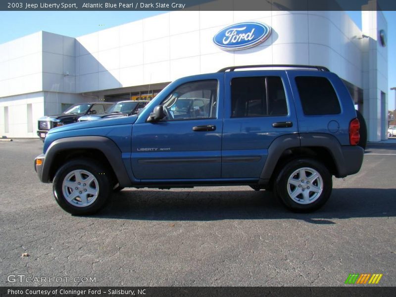Atlantic Blue Pearl / Dark Slate Gray 2003 Jeep Liberty Sport