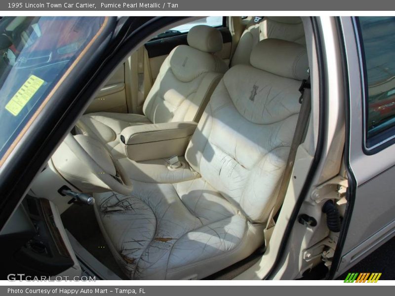 Pumice Pearl Metallic / Tan 1995 Lincoln Town Car Cartier