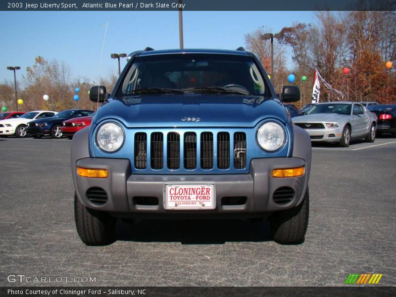 Atlantic Blue Pearl / Dark Slate Gray 2003 Jeep Liberty Sport