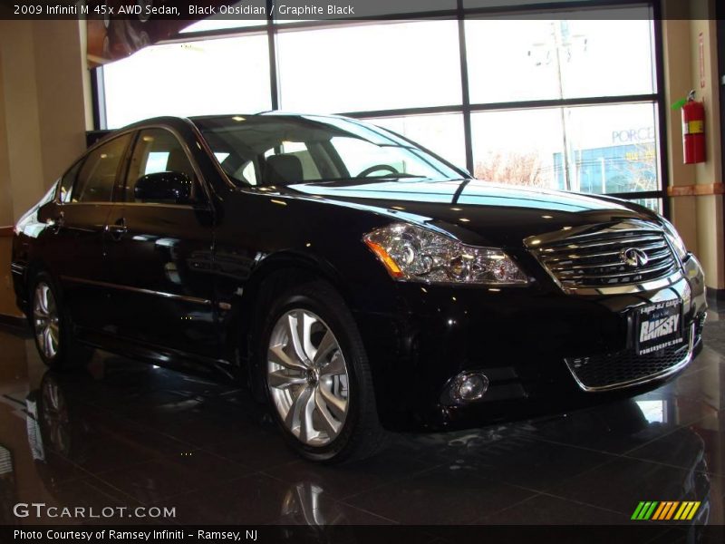 Black Obsidian / Graphite Black 2009 Infiniti M 45x AWD Sedan