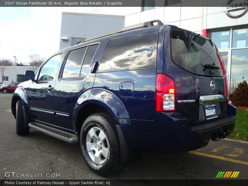 Majestic Blue Metallic / Graphite 2007 Nissan Pathfinder SE 4x4