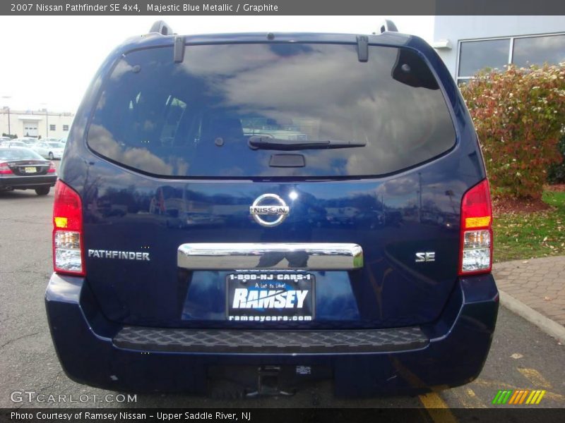 Majestic Blue Metallic / Graphite 2007 Nissan Pathfinder SE 4x4