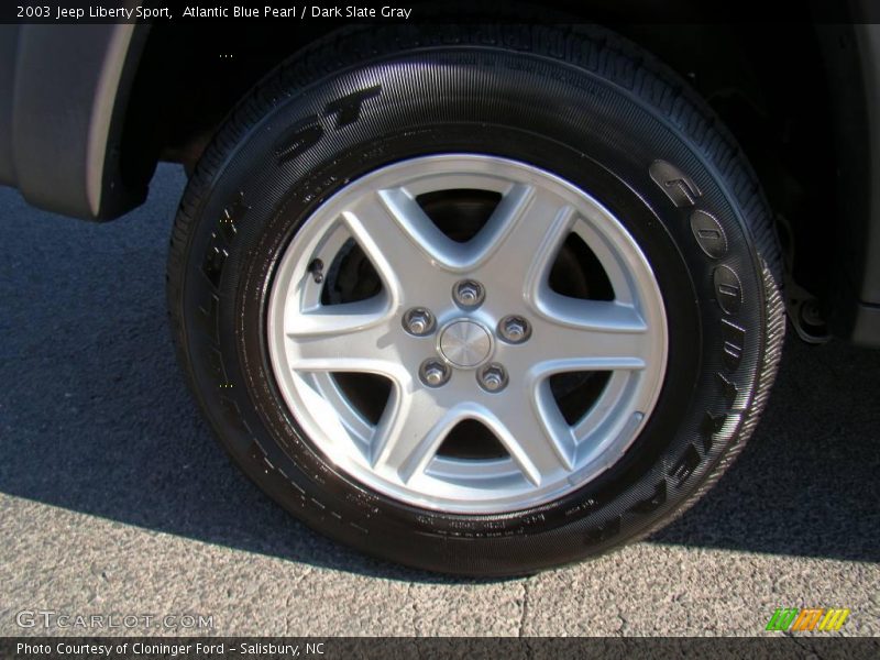 Atlantic Blue Pearl / Dark Slate Gray 2003 Jeep Liberty Sport