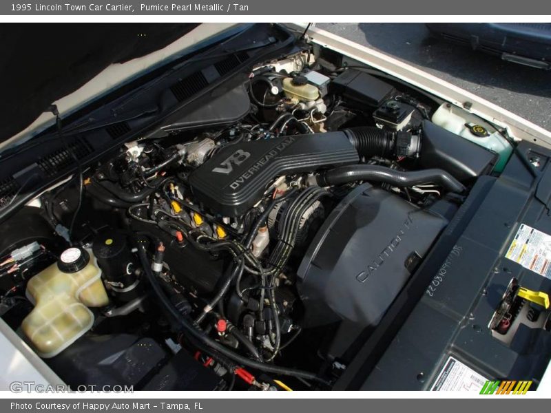 Pumice Pearl Metallic / Tan 1995 Lincoln Town Car Cartier