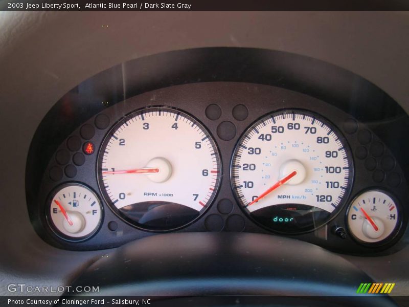 Atlantic Blue Pearl / Dark Slate Gray 2003 Jeep Liberty Sport